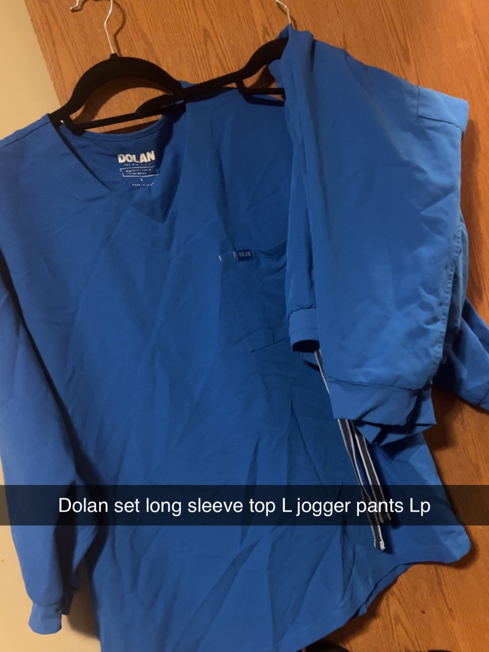 dolan Woman’s Royal Blue Long Sleeve Scrub Top and pants
